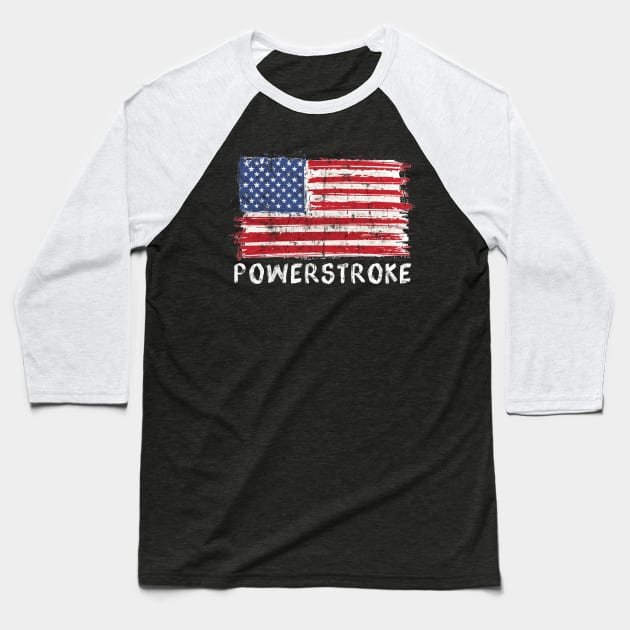 Powerstroke diesel engine truck Power Stroke 7.3L Baseball T-Shirt by JayD World